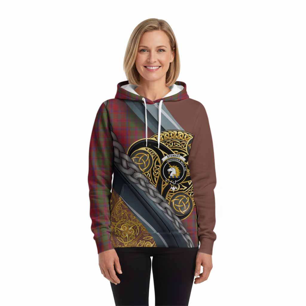 Stewart (Stuart) of Appin Tartan Crest Hoodie Scottish Triskele Celtic