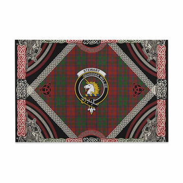 Stewart (Stuart) of Appin Tartan Crest House Flag Northern Mythology Dragon Art 48*72 inch (120*180 cm) - Tartan Vibes Clothing