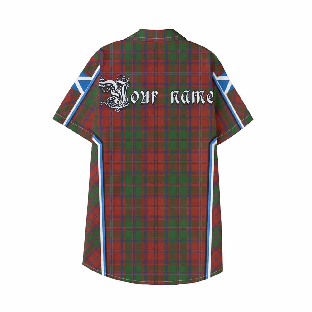 Stewart (Stuart) of Appin Tartan Crest Kid Hawaiian Shirt Scotland Coat of Arm Flag Style - Tartan Vibes Clothing