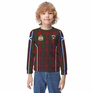 Stewart (Stuart) of Appin Tartan Crest Kid Knitted Sweatshirt Scotland Coat of Arm Flag Style - Tartan Vibes Clothing