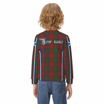 Stewart (Stuart) of Appin Tartan Crest Kid Knitted Sweatshirt Scotland Coat of Arm Flag Style - Tartan Vibes Clothing