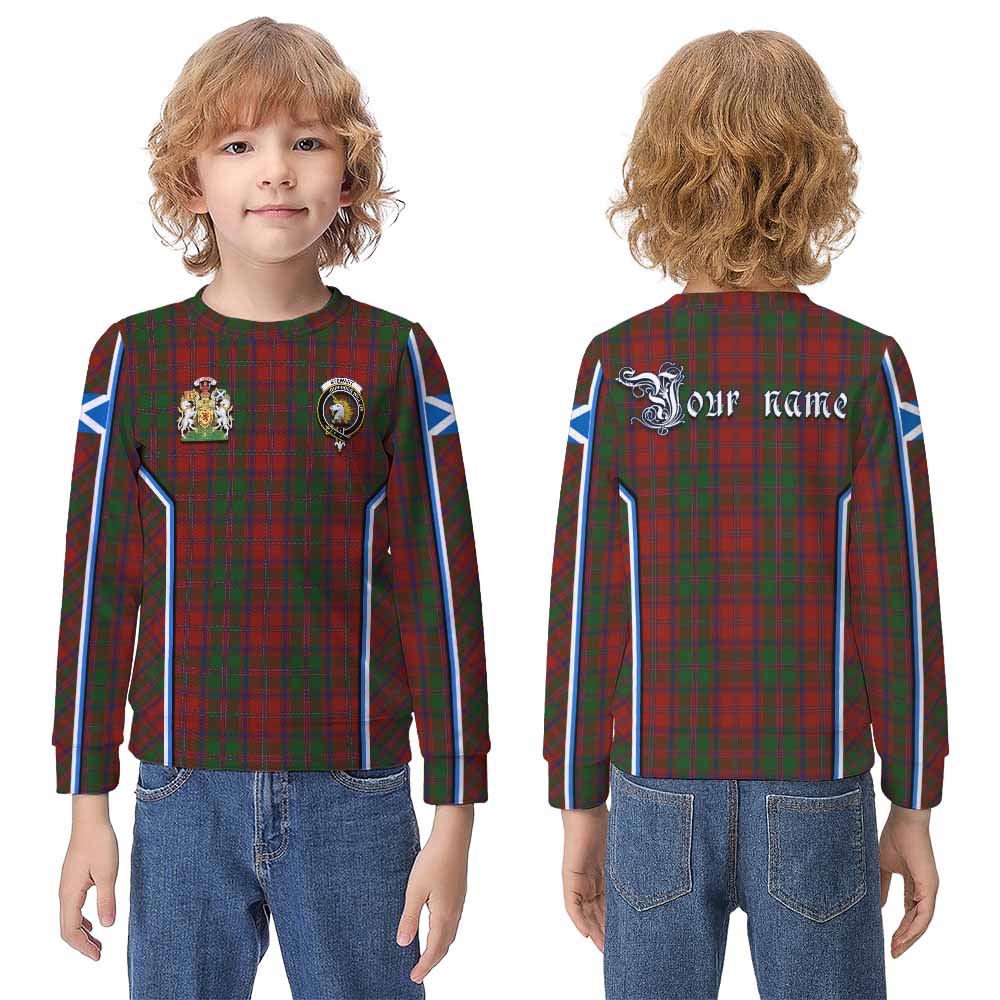 Stewart (Stuart) of Appin Tartan Crest Kid Knitted Sweatshirt Scotland Coat of Arm Flag Style - Tartan Vibes Clothing