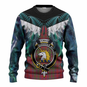 Stewart (Stuart) of Appin Tartan Crest Knitted Sweater New Zealand Maori Korowai Cloak