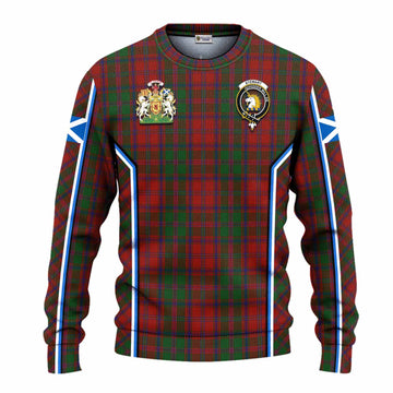 Stewart (Stuart) of Appin Tartan Crest Knitted Sweater Scotland Coat of Arm Flag Style - Tartan Vibes Clothing