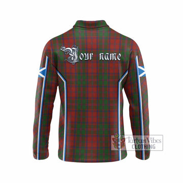 Stewart (Stuart) of Appin Tartan Crest Long Sleeve Polo Shirt Scotland Coat of Arm Flag Style - Tartan Vibes Clothing