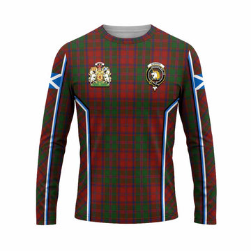 Stewart (Stuart) of Appin Tartan Crest Long Sleeve T-Shirt Scotland Coat of Arm Flag Style - Tartan Vibes Clothing