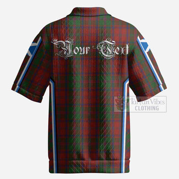 Stewart (Stuart) of Appin Tartan Crest Men’s Polo Sweater Top Scotland Coat of Arm Flag Style