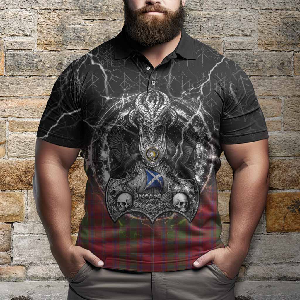 Stewart (Stuart) of Appin Tartan Crest Polo Shirt Celtic Odin's Raven Legacy