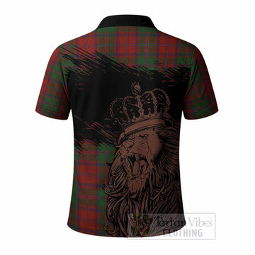 Stewart (Stuart) of Appin Tartan Crest Polo Shirt Crowned Lion Heritage Style