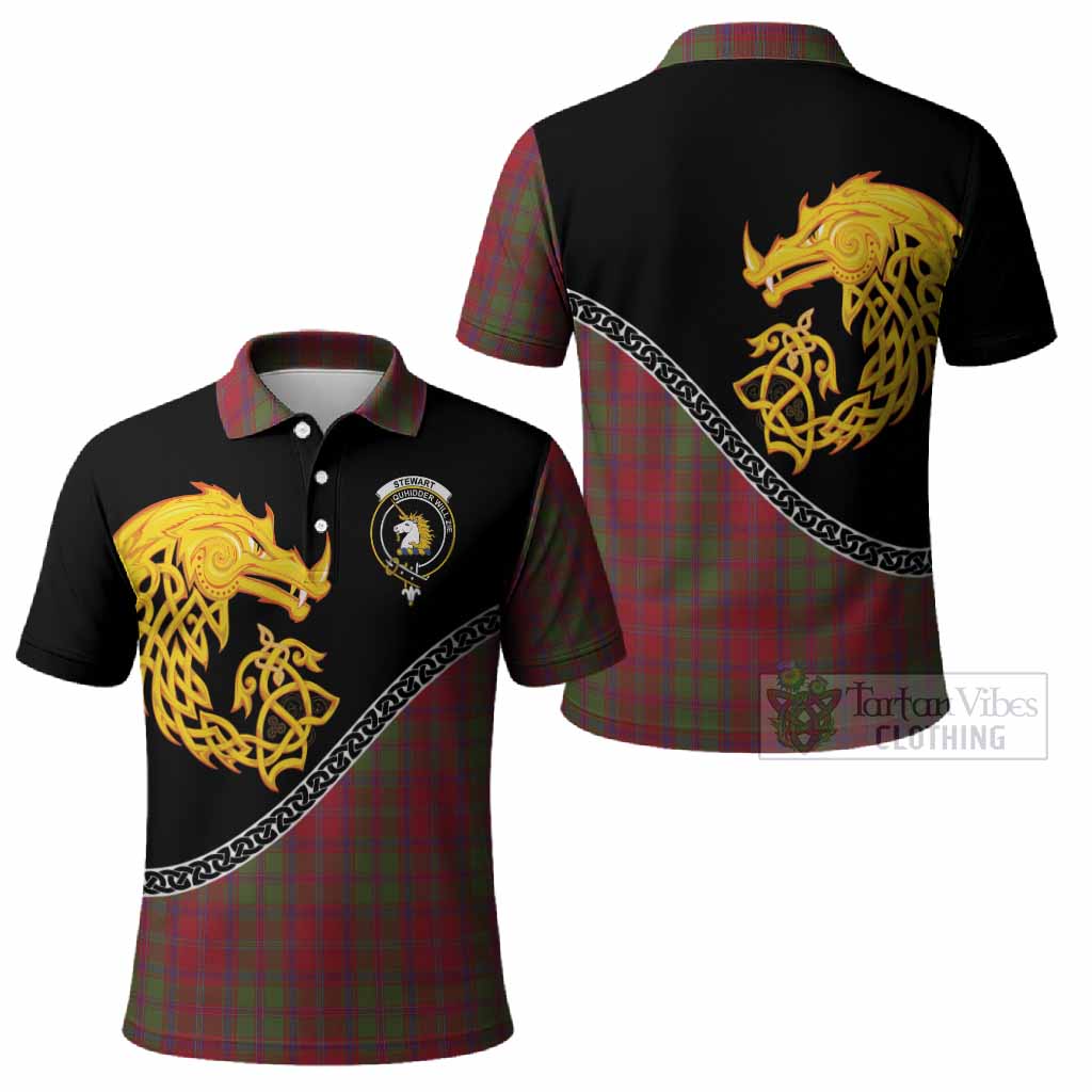 Stewart (Stuart) of Appin Tartan Crest Polo Shirt Legendary Dragon Knot Half Style