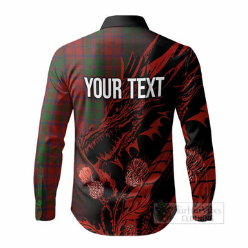 Stewart (Stuart) of Appin Tartan Crest Scottish Long Sleeve Button Shirts Dragon and Thistle