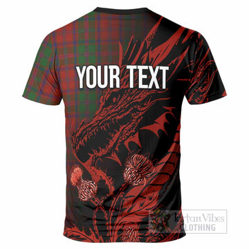 Stewart (Stuart) of Appin Tartan Crest Scottish T-Shirt Dragon and Thistle
