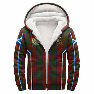 Stewart (Stuart) of Appin Tartan Crest Sherpa Hoodie Scotland Coat of Arm Flag Style