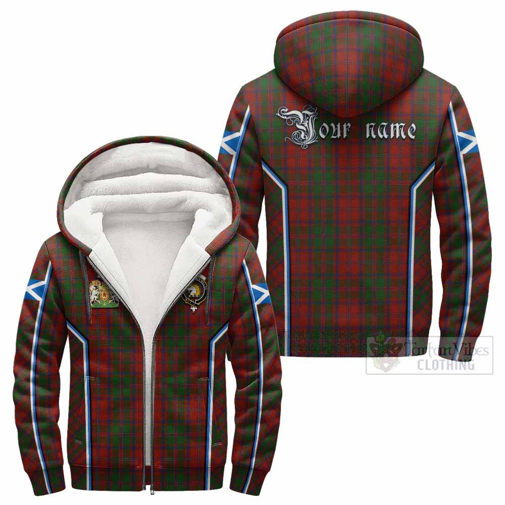 Stewart (Stuart) of Appin Tartan Crest Sherpa Hoodie Scotland Coat of Arm Flag Style - Tartan Vibes Clothing