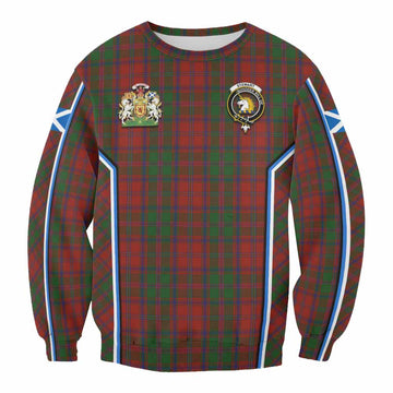 Stewart (Stuart) of Appin Tartan Crest Sweatshirt Scotland Coat of Arm Flag Style - Tartan Vibes Clothing