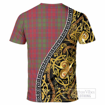 Stewart (Stuart) of Appin Tartan Crest T-Shirt Celtic Knot and Triple Trickle Spiral Symbols