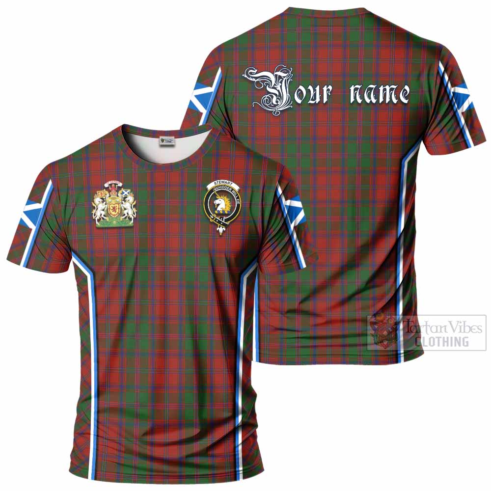Stewart (Stuart) of Appin Tartan Crest T-shirt Scotland Coat of Arm Flag Style - Tartan Vibes Clothing