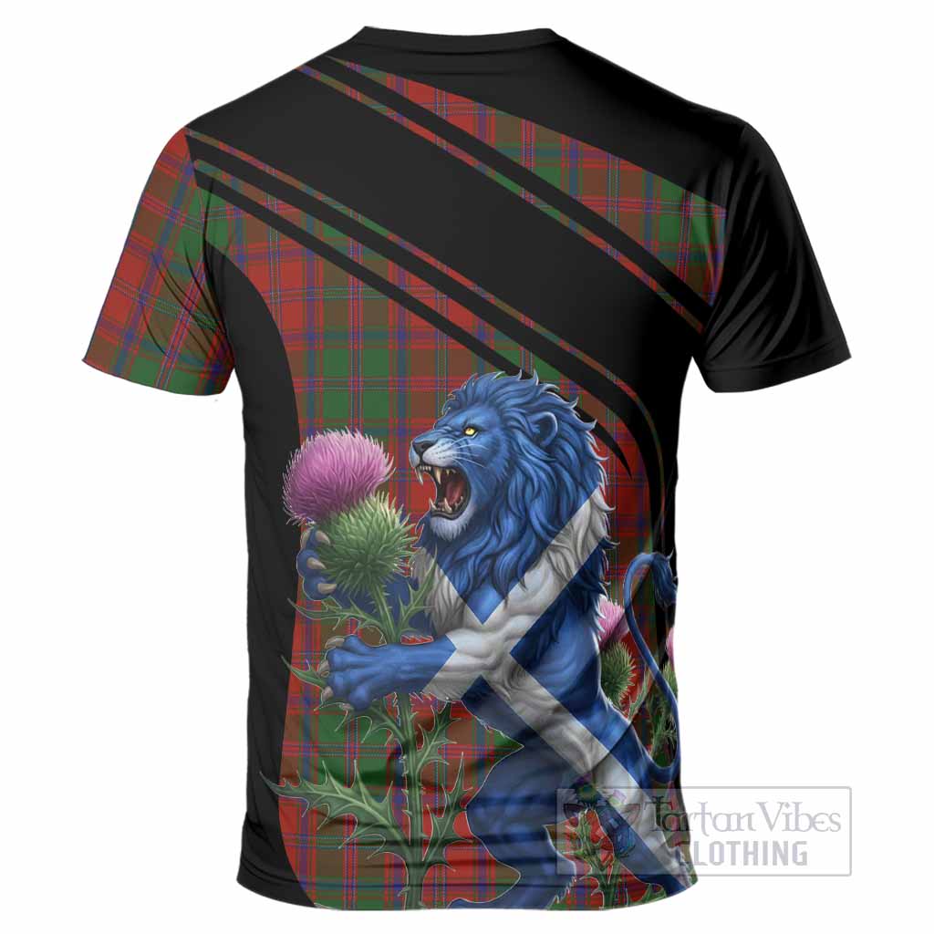 Stewart (Stuart) of Appin Tartan Crest T-Shirt Scottish Lion Rampant Thistle