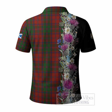 Stewart (Stuart) of Appin Tartan Crest Thistle Floral Polo Shirt