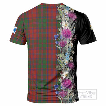 Stewart (Stuart) of Appin Tartan Crest Thistle Floral T-Shirt