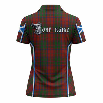 Stewart (Stuart) of Appin Tartan Crest Women's Polo Shirt Scotland Coat of Arm Flag Style