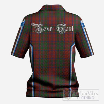 Stewart (Stuart) of Appin Tartan Crest Women’s Polo Sweater Top Scotland Coat of Arm Flag Style