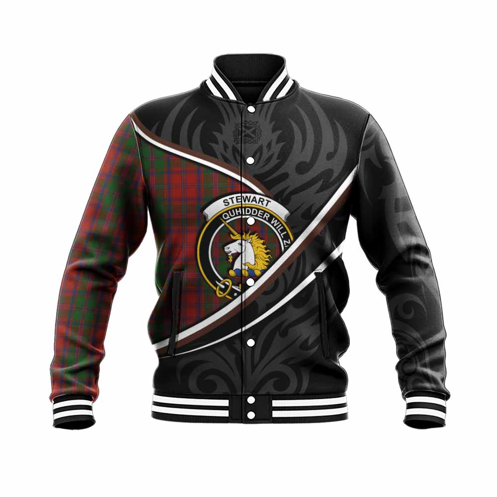 Stewart (Stuart) of Appin Tartan Family Crest Baseball Jacket Celtic Scottish Thistle Floral - Tartan Vibes Clothing