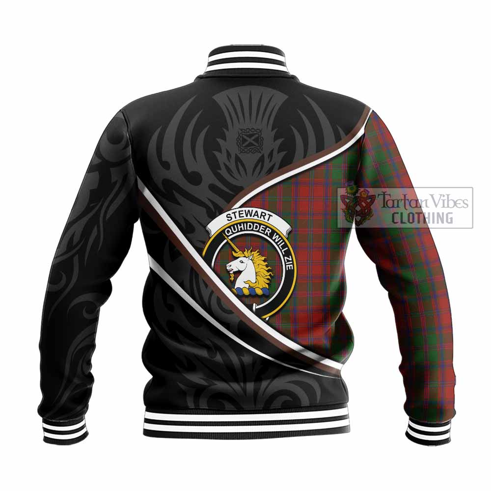 Stewart (Stuart) of Appin Tartan Family Crest Baseball Jacket Celtic Scottish Thistle Floral - Tartan Vibes Clothing