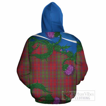 Stewart (Stuart) of Appin Tartan Family Crest Cotton Hoodie Thistle in Minimalism
