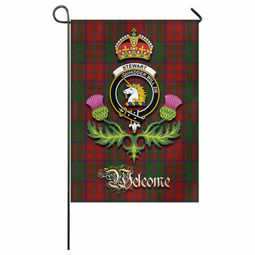 Stewart (Stuart) of Appin Tartan Family Crest Garden Flag Royal Thistle Welcome Style