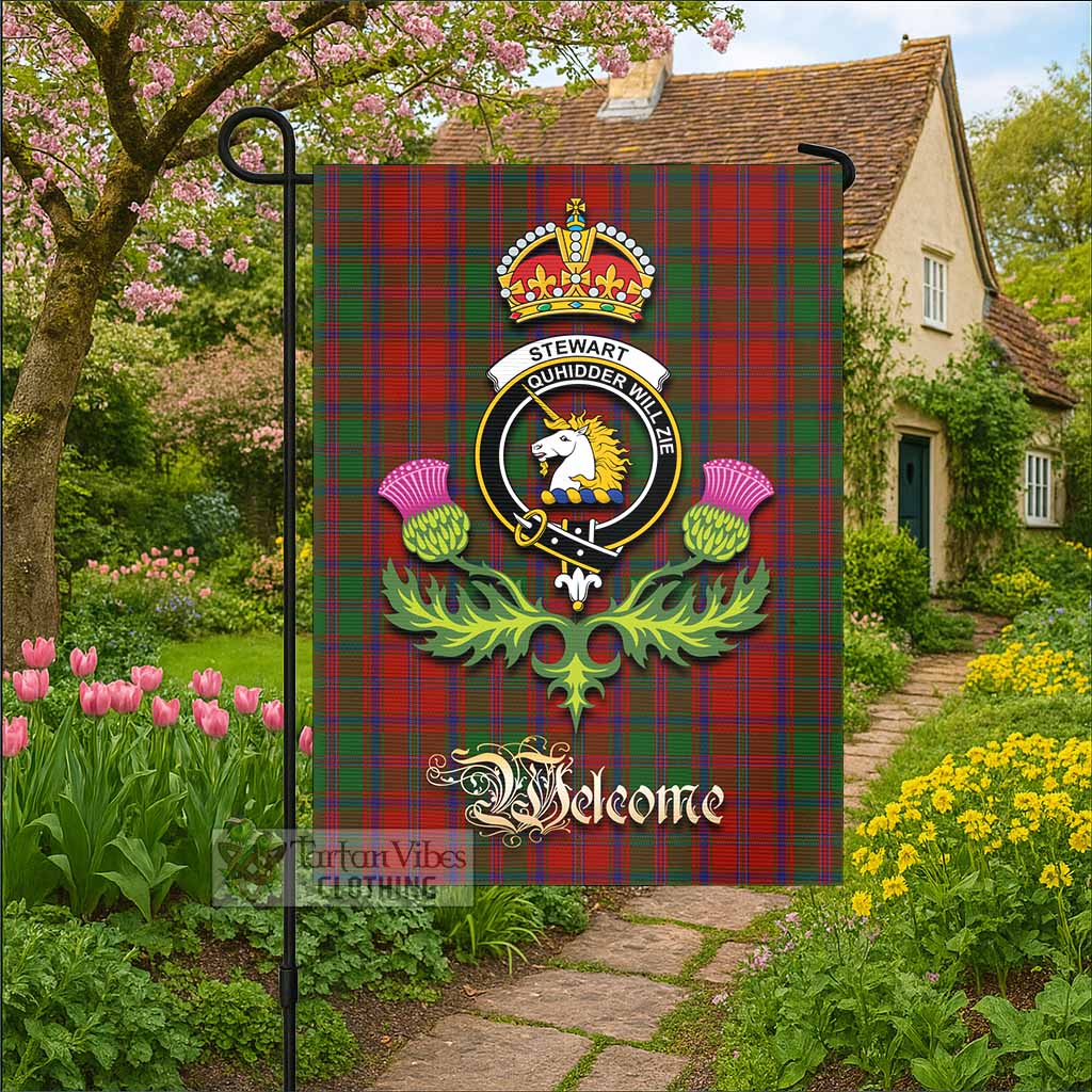 Stewart (Stuart) of Appin Tartan Family Crest Garden Flag Royal Thistle Welcome Style - Tartan Vibes Clothing