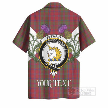 Stewart (Stuart) of Appin Tartan Family Crest Hawaiian Shirt Scottish Burns Night Thistle Floral