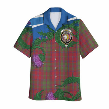 Stewart (Stuart) of Appin Tartan Family Crest Hawaiian Shirt Thistle in Minimalism Kid - Tartan Vibes Clothing