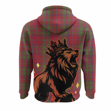Stewart (Stuart) of Appin Tartan Family Crest Hoodie Crowned Lion Roaring