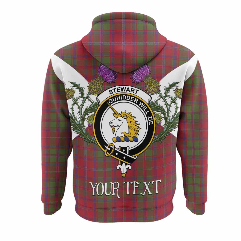 Stewart (Stuart) of Appin Tartan Family Crest Hoodie Scottish Burns Night Thistle Floral