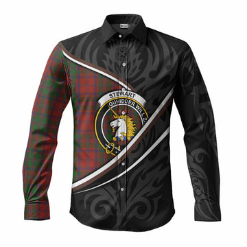 Stewart (Stuart) of Appin Tartan Family Crest Long Sleeve Button Shirts Celtic Scottish Thistle Floral