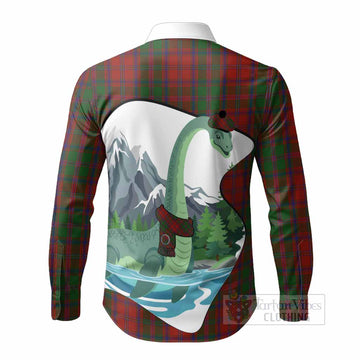 Stewart (Stuart) of Appin Tartan Family Crest Long Sleeve Button Shirts Nessie Scottish Loch Ness Monster