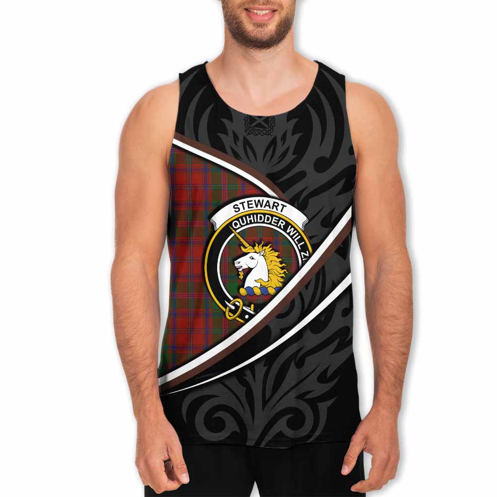 Stewart (Stuart) of Appin Tartan Family Crest Men Tank Top Celtic Scottish Thistle Floral - Tartan Vibes Clothing