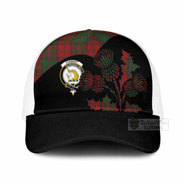 Stewart (Stuart) of Appin Tartan Family Crest Mesh Trucker Cap Scotland Thistle Floral Flag Style