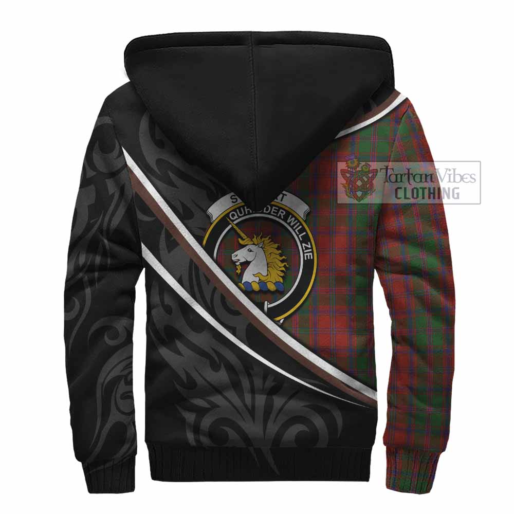 Stewart (Stuart) of Appin Tartan Family Crest Sherpa Hoodie Celtic Scottish Thistle Floral - Tartan Vibes Clothing