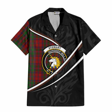 Stewart (Stuart) of Appin Tartan Family Crest Hawaiian Shirt Celtic Scottish Thistle Floral