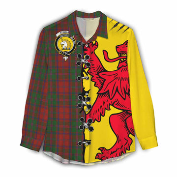 Stewart (Stuart) of Appin Tartan Family Crest Women Casual Shirt Lion Rampant Honor