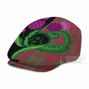 Stewart (Stuart) of Appin Tartan Flat Cap, Jeff Cap Traditional Scottish Thistle