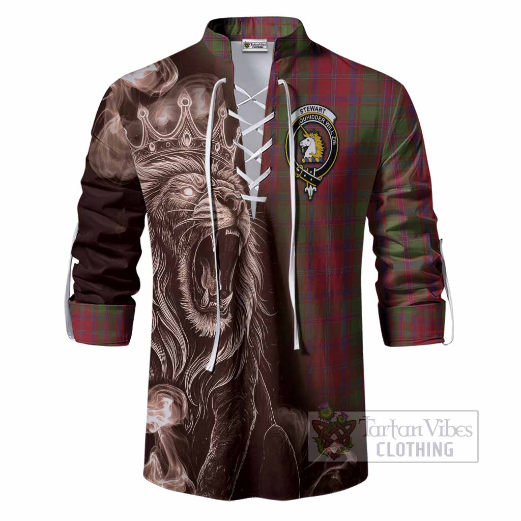 Stewart (Stuart) of Appin Tartan Ghillie Shirt Roaring Lion Heritage