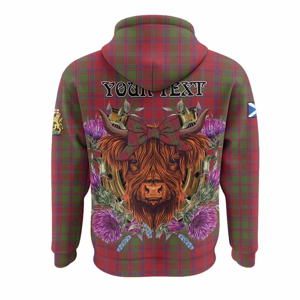 Stewart (Stuart) of Appin Tartan Hoodie Scottish Thistle Heilan Coo