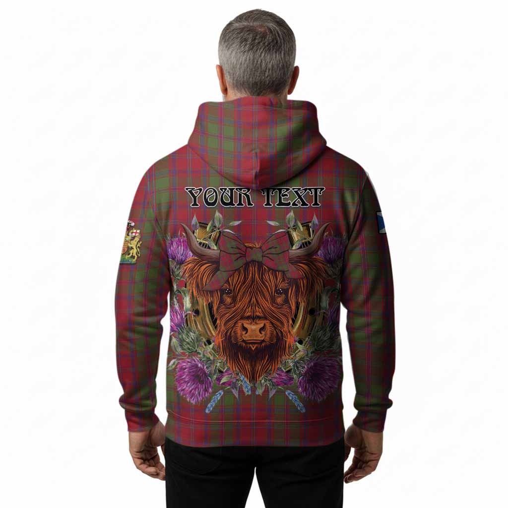 Stewart (Stuart) of Appin Tartan Hoodie Scottish Thistle Heilan Coo