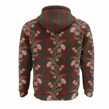 Stewart (Stuart) of Appin Tartan Hoodie Seamless Scottish Thistle Flowers