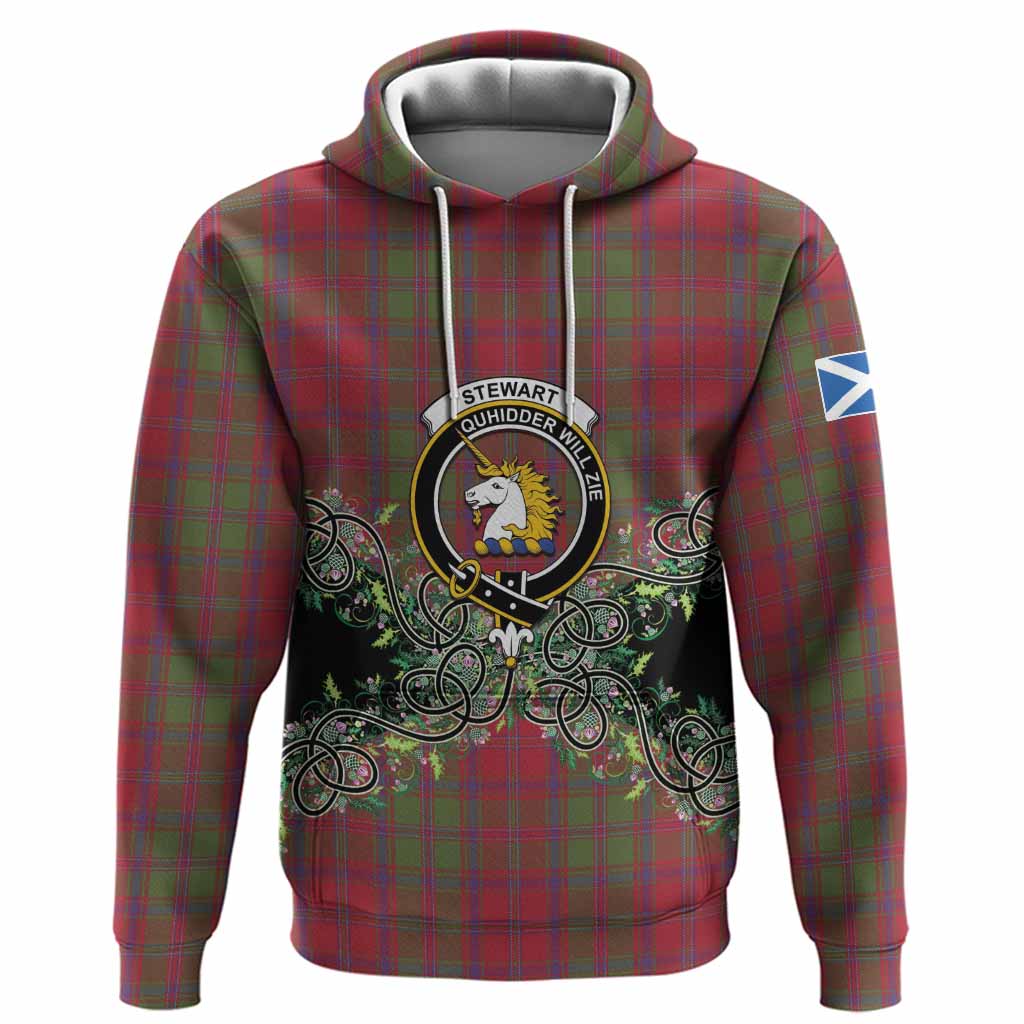 Stewart (Stuart) of Appin Tartan Hoodie Thistle Scottish Spirit