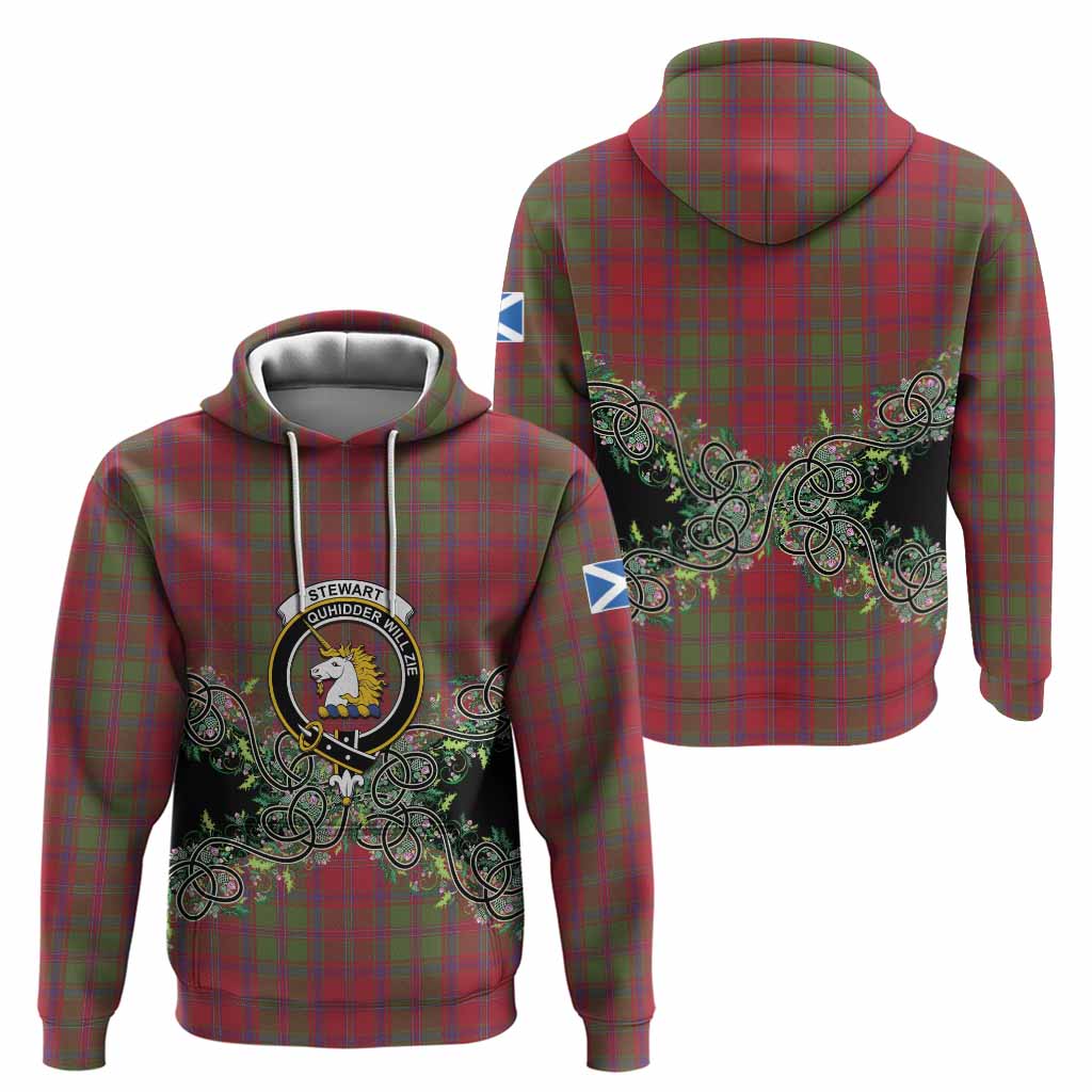 Stewart (Stuart) of Appin Tartan Hoodie Thistle Scottish Spirit