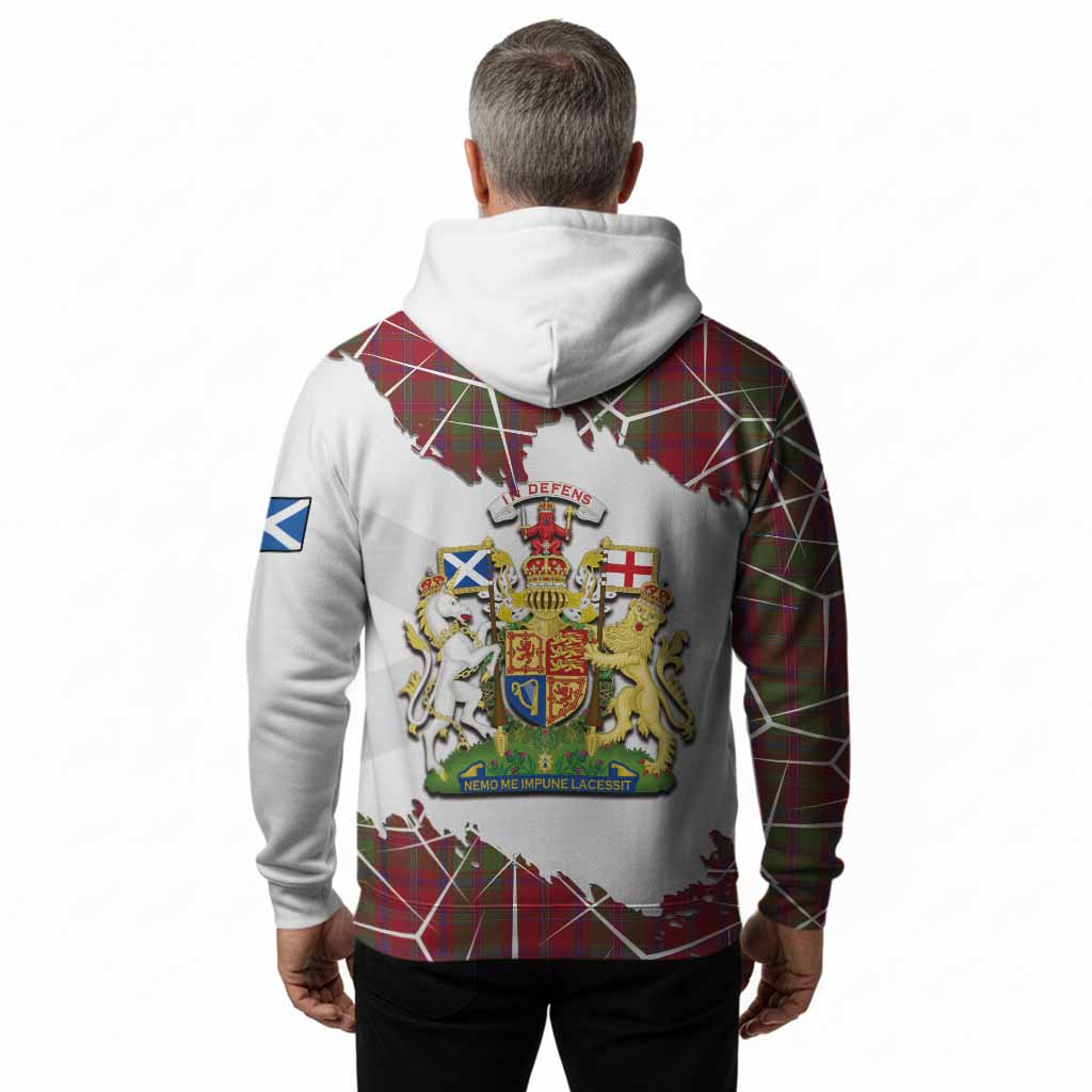 Stewart (Stuart) of Appin Tartan Hoodie with Family Crest and Lion Rampant Grunge Style